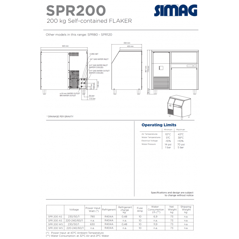 spr200 flake ice machine-800x800